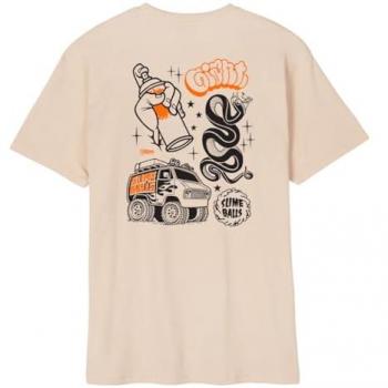 Santa Cruz Flammenmotiv T-Shirt schwarz