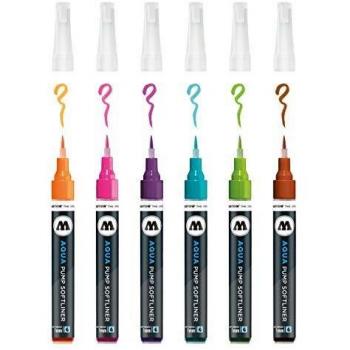 Kit de 6 marqueurs à pomper Molotow GrafX Aqua-Ink