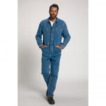Men's Plus Size Blue Long Sleeve Overall, 5XL, Cotton