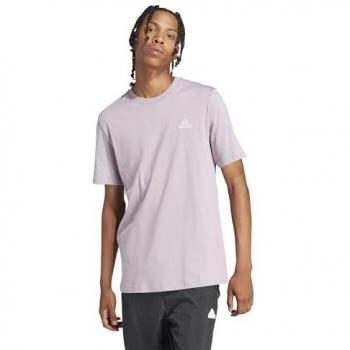 Adidas Essentials T-Shirt mit gesticktem Logo in Violett, Größe L für Herren