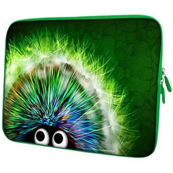 Pedea Design Schutzhülle Notebook-Tasche mit Green Hedgehog Muster und 15,6 Zoll Größe
