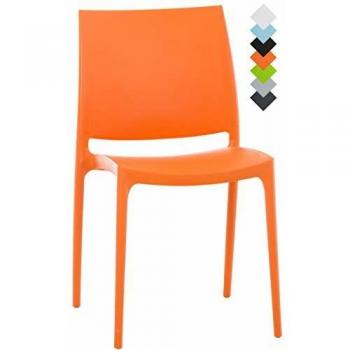 Sedia Impilabile Resistente alle Intemperie Maya Arancione