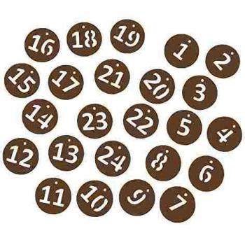 Cartes d’Avent Papier 4 cm, Ensemble 24 – Rayher