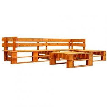 VidaXL Set di Mobili da Esterno in Legno 4 Pezzi Colore Miele