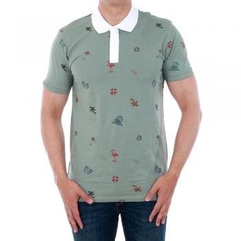 JACK&JONES Polo Hombre Chinois Verde Slim Fit