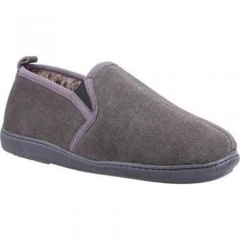Hush Puppies Herren Arnold Slipper Wildleder Grau Größe 42