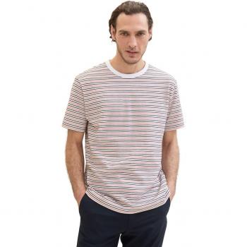Camiseta Rayas Tom Tailor Hombre 100% Algodón