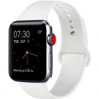 ATUP Soft Silicone Replacement Strap for Apple Watch 38mm 40mm 42mm 44mm