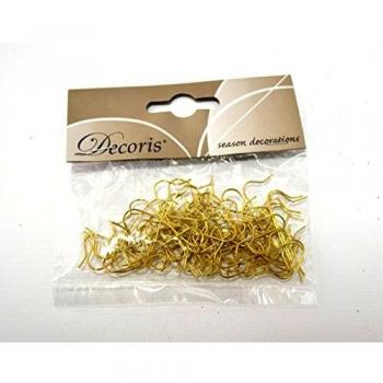 Ganci per appendere decorazioni natalizie oro 50 pezzi