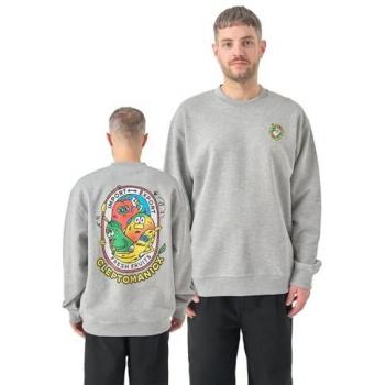 Cleptomanicx Herren Sweatshirt Boxy Crewneck Fresh Fruits grau S mit lockerem Schnitt