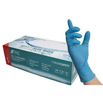 NITRAS BlueWave Nitril Einmalhandschuhe puderfrei Größe S 100St