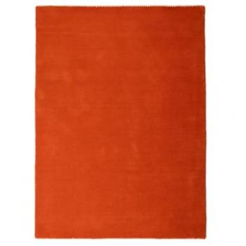 CARPETFINE Gabbeh Lola Uni Wollteppich, 80x150 cm, mit natürlichen Materialien gefertigt