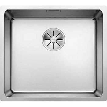 InFino-Stoppered Blanco Andano 450-U Polished Steel Basin