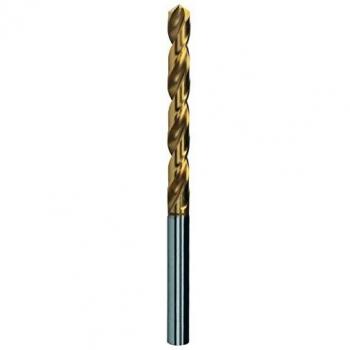 Ruko 2500575T Broca helicoidal DIN 338, tipo N HSS-TiN, rectificada, con autocentrado, 5,75 mm