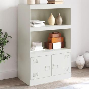 VidaXL Buffet blanc 67x39x107 cm acier, armoire, armoire latérale, armoire de rangement, armoires, placard, buffet haut, 841672