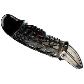 Pene Vibrador Envolvente Negra Cecilia 14 cm