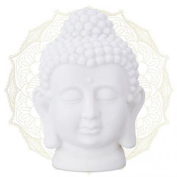 Buddha Head Decorative Figurines, 2 Pack, Plastic, 17x12x10 cm, White