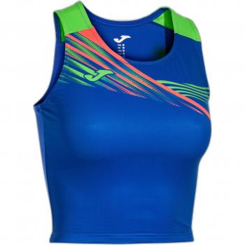 Joma Elite X Damen Sport-BH und T-Shirt Set, Blau/Grün, XS