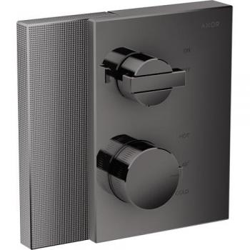 Hansgrohe Axor Edge: Termostato Oculto con Válvula de Cierre y Corte Diamante (Polished Black Chrome)