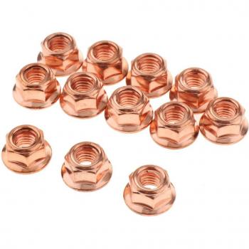 BMW E30 Exhaust Manifold Head Stud Nut M8 Hex Copper Self-Locking