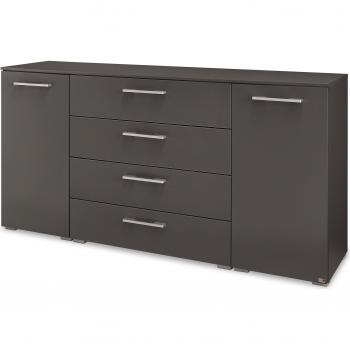 Kommode Henderson, 160 cm, grau, 4 Schubladen