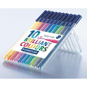 Paquete Staedtler Triplus Color 323 SB10 – Marcadores de Punta Delgada