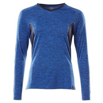 Dark Navy Mascot Momentum Shirt – 4XL Long Sleeve Azure‑Flecked
