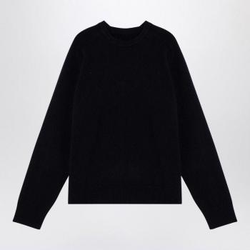 Maison Margiela Pull homme bleu marine en laine d'agneau