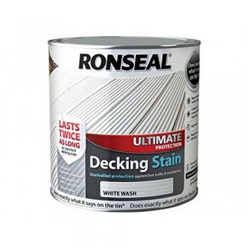 Ultimate Protection Decking Stain in White Wash by Ronseal (2.5L)