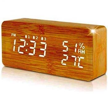 Réveil Réchargeable avec 3 Niveaux de Luminosité