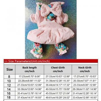 Warm Floral Dog Apparel for Small Dogs