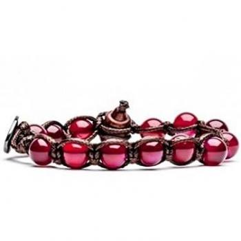 Bracciale Ornamentale con Agata Rossa di Tibet