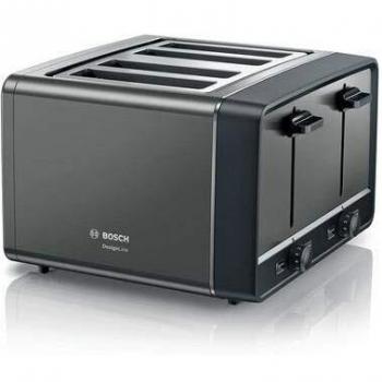 BOSCH DesignLine TAT5P445GB 4-Slice Toaster Â Anthracite, Silver/Grey