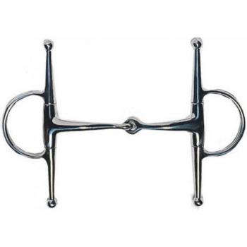 Korsteel 6‑inch Stainless Steel Full Cheek Snaffle Bit II – Silver