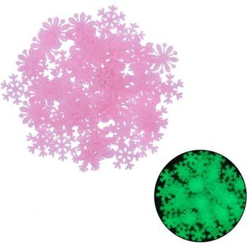 50pcs Luminous Snowflake Window Decals for Kids' Rooms