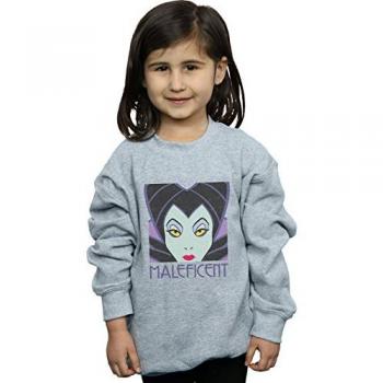 Grey Maleficent Head Hooded Sweatshirt for Girls – Disney Model BI12156