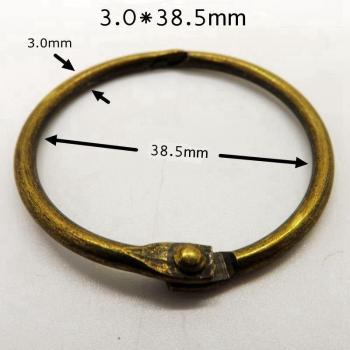 Loose-Leaf Binder with Bronze Calendar Ring
