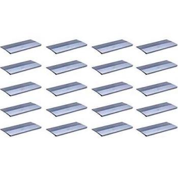 Emuca 9162162 Poignées Profil Aluminium 62 mm Lot 20, couleur anodisé mat