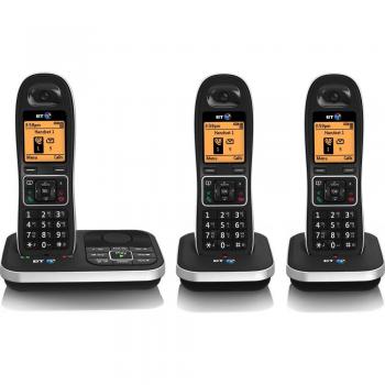 BT 7610 Digital Trio Phone System – Answerphone + Advanced Call Protection (Black)
