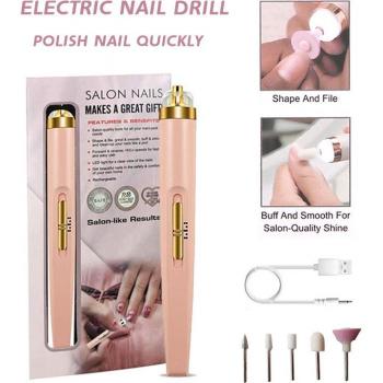 Electric Manicure and Pedicure Drill with LED