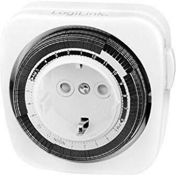 LogiLink Mechanische Zeitschaltuhr für Innenbereich, weiß