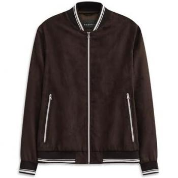 Bugatti Collegeblouson „Regular Fit“ – wasserabweisender, leicht perforierter Stoff