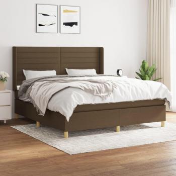 VidaXL Boxspringbett 160x200 cm Dunkelbraun mit Matratze