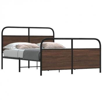 Cadre de lit en chêne marron 120x190 cm