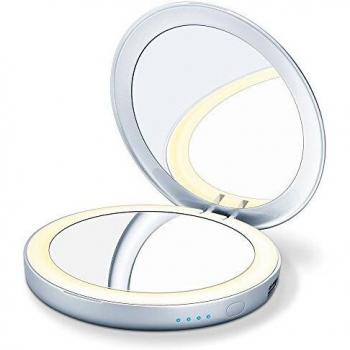 Beurer BS‑39 Dual‑Mirror Illuminated Beauty Mirror with Integrated Power Bank
