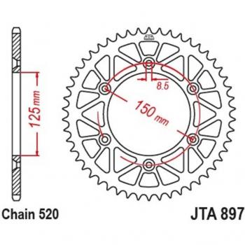 Piñón Trasero JT Sprockets 897 Aluminio