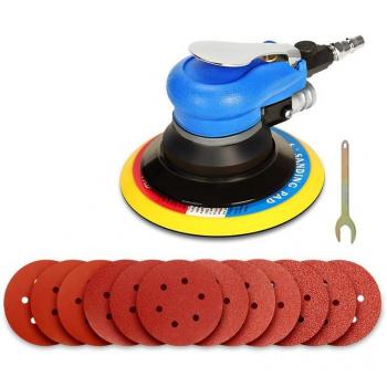 Ponceuse aérienne LBER 150 mm (6) avec 12 disques de papier US Plug