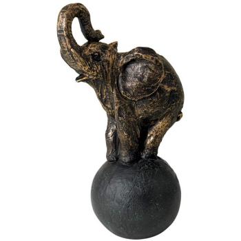 Gold Elephant Effect Resin Sculpture