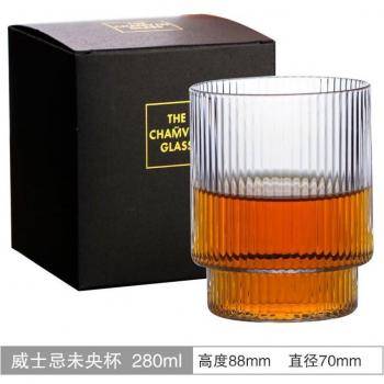 Vertical Pattern Whisky Glass