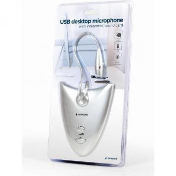 Micrófono USB Gembird de Mesa Plata